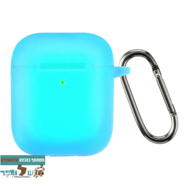 מגן סיליקון לאוזניות Airpods 1/2 בצבע לבן Noctilucent - זוהר בחושך!