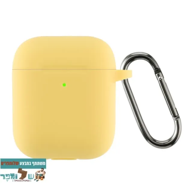 מגן סיליקון לאוזניות Airpods 1/2 בצבע צהוב